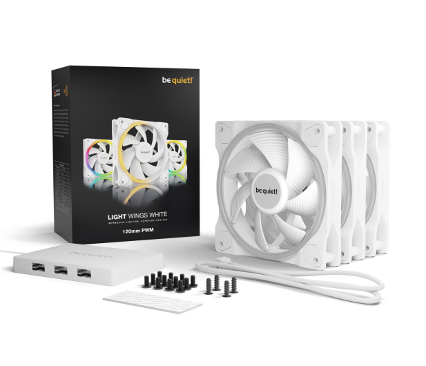 be quiet! Light Wings White 120 PWM Triple-Pack 3x120mm - 1138218 - zdjęcie 4